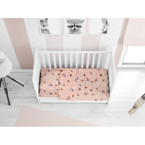 DIMcol ΠΑΠΛΩΜΑΤΟΘΗΚΗ ΕΜΠΡΙΜΕ ΒΡΕΦ Flannel Cotton 100% 120Χ160 Προβατάκι 07 Beige 1915757606600780