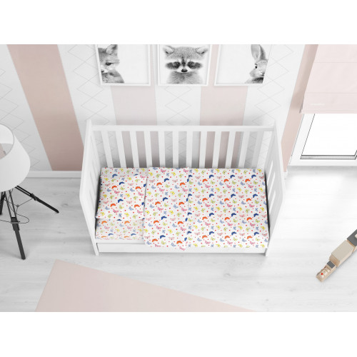 DIMcol ΠΑΠΛΩΜΑΤΟΘΗΚΗ ΕΜΠΡΙΜΕ ΒΡΕΦ Flannel Cotton 100% 120Χ160 Butterfly 49 Rotary Print 1915757607204998