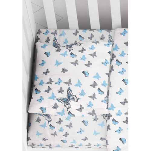 DIMcol ΜΑΞΙΛΑΡΟΘΗΚΗ ΕΜΠΡΙΜΕ ΒΡΕΦ Cotton 100% 35Χ45 Butterfly 56 Sky blue 1915817707205682