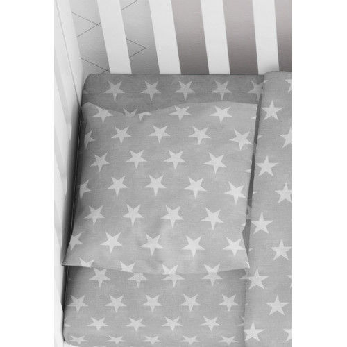 DIMcol ΜΑΞΙΛΑΡΟΘΗΚΗ ΕΜΠΡΙΜΕ ΒΡΕΦ Cotton 100% 35Χ45 Star 35 ΓΚΡΙ 1915817707303504