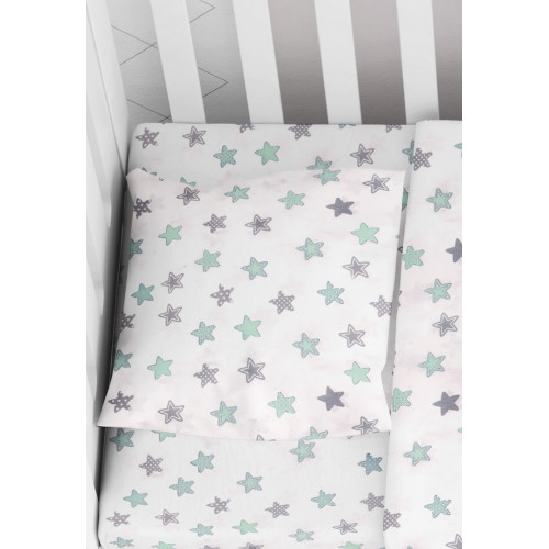 DIMcol ΜΑΞΙΛΑΡΟΘΗΚΗ ΕΜΠΡΙΜΕ ΒΡΕΦ Cotton 100% 35Χ45 Star 101 Green 1915817707310181