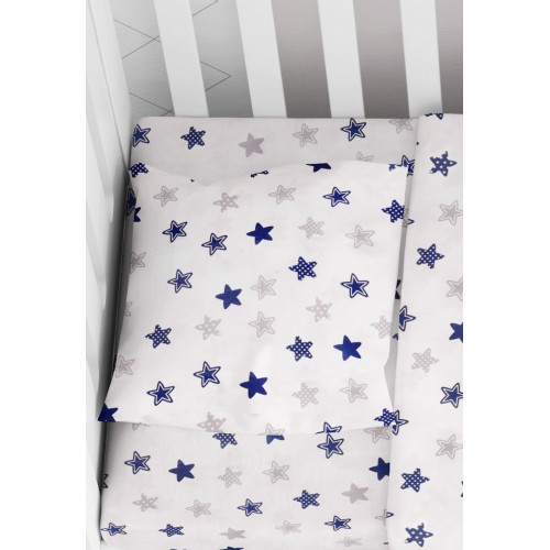 DIMcol ΜΑΞΙΛΑΡΟΘΗΚΗ ΕΜΠΡΙΜΕ ΒΡΕΦ Cotton 100% 35Χ45 Star 102 Blue 1915817707310270