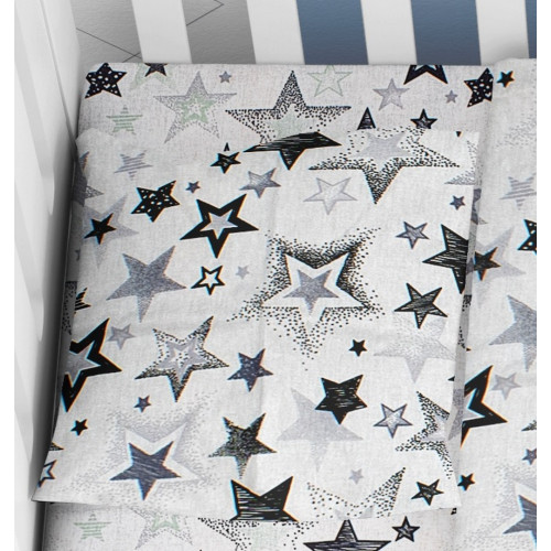DIMcol ΜΑΞΙΛΑΡΟΘΗΚΗ ΕΜΠΡΙΜΕ ΒΡΕΦ Cotton 100% 35Χ45 Star 120 Grey 1915817707312072