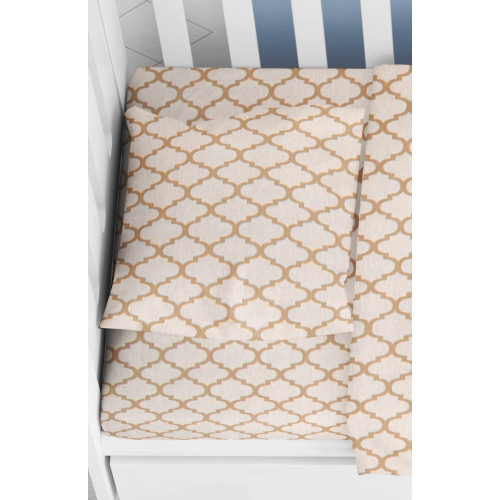 DIMcol ΜΑΞΙΛΑΡΟΘΗΚΗ ΕΜΠΡΙΜΕ ΒΡΕΦ Cotton 100% 35Χ45 Windows 151 White-Beige