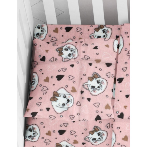 DIMcol ΜΑΞΙΛΑΡΟΘΗΚΗ ΕΜΠΡΙΜΕ ΒΡΕΦ Flannel Cotton 100% 35Χ45 Puppy-Kitten 18 Pink 1915857709601879