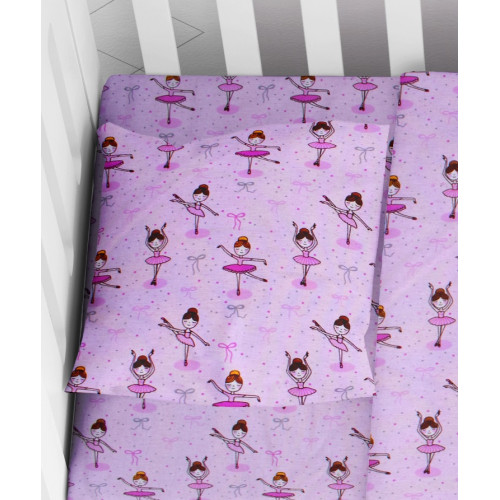 DIMcol ΜΑΞΙΛΑΡΟΘΗΚΗ ΕΜΠΡΙΜΕ ΒΡΕΦ Flannel Cotton 100% 35Χ45 Μπαλαρίνα 167 Lila