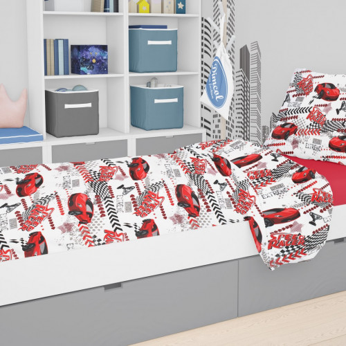 DIMcol ΠΑΠΛΩΜΑΤΟΘΗΚΗ ΕΜΠΡΙΜΕ ΠΑΙΔ Cott/Pol 70/30 160Χ240 Speed Racer 290 Rotary Print 1925785225029098