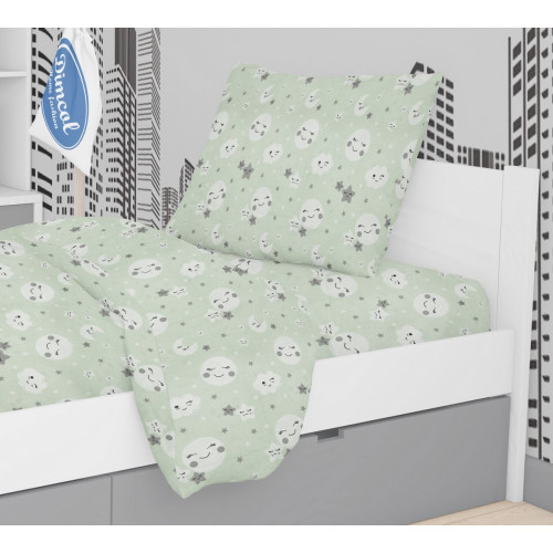 DIMcol ΜΑΞΙΛΑΡΟΘΗΚΗ ΕΜΠΡΙΜΕ ΠΑΙΔ Cotton 100% 50Χ70 Smile 80 Green 1925813108008081