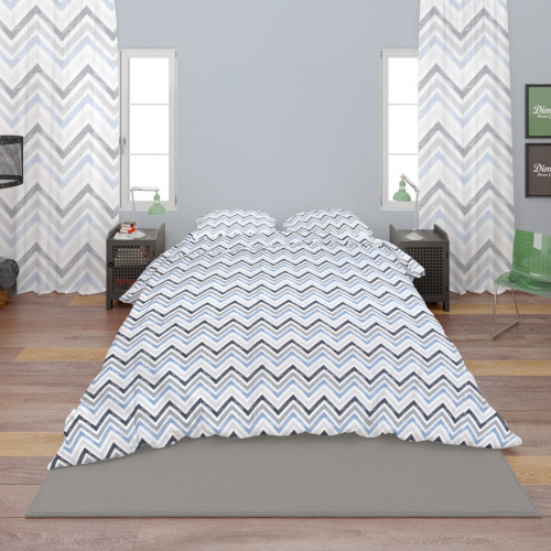 DIMcol ΣΕΝΤΟΝΙΑ ΕΜΠΡΙΜΕ ΣΕΤ 4 τεμ ΕΝΗΛ Cotton 100% 220Χ240 Zic Zac 140 1935315510114000