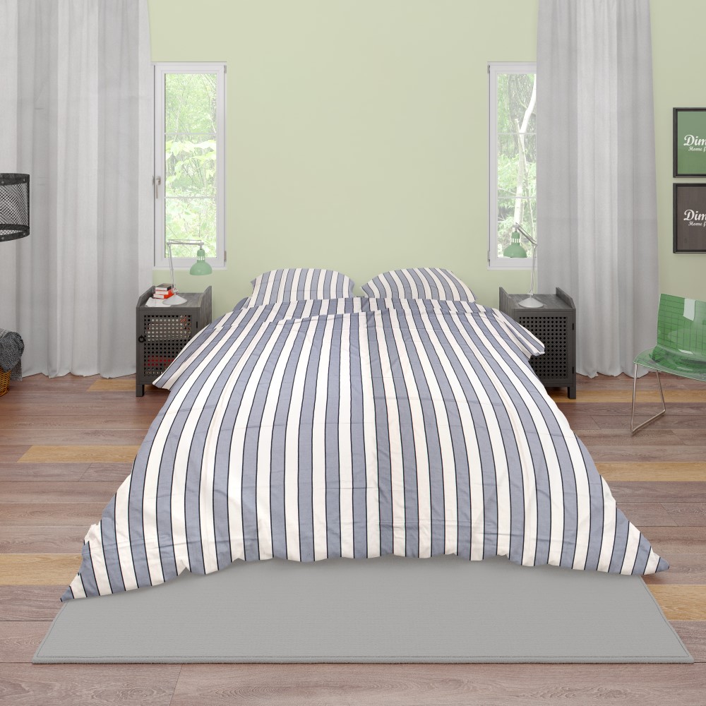 Σετ Σεντόνι 2 τεμαχίων Βαμβακοσατέν για Μονό κρεβάτι που περιέχει: Σεντόνι Flat για μονό κρεβάτι 1 τεμ.