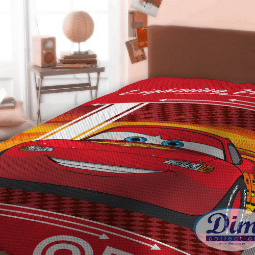 DISNEY DIMcol ΚΟΥΒΕΡΤΑ ΠΙΚΕ ΠΑΙΔ Cotton 100% 160Χ240 CARS 575 Digital Print 2120415200457599