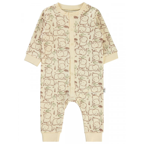 Η φωτογραφία δείχνει Ύφασμα - Υλικό: InterlockΜανίκι - Παντελόνι: Μποτάκια κάτωΤύπος γιακά: ΛαιμόκοψηΓένος: ΜωρόΑναλογία υφάσματος: (%100 βαμβάκι)