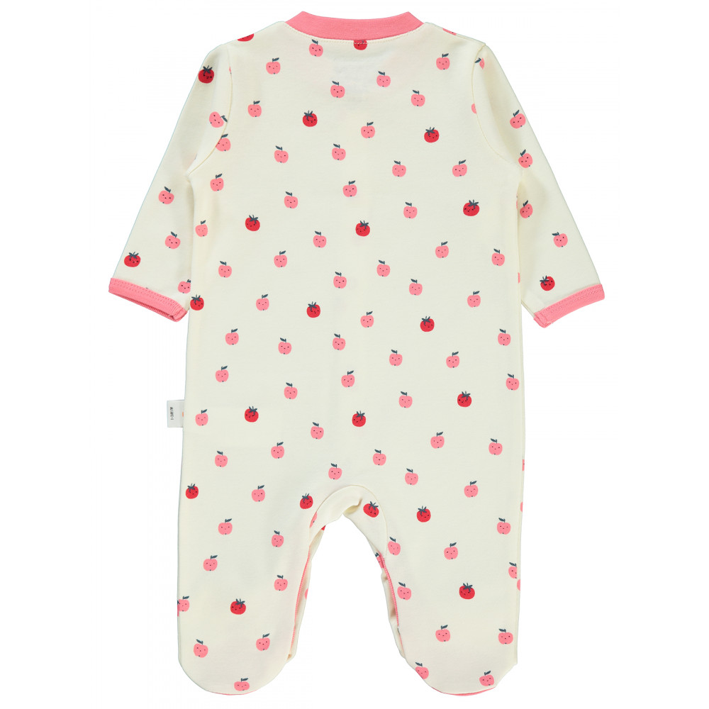 Η φωτογραφία δείχνει Ύφασμα - Υλικό: InterlockΜανίκι - Παντελόνι: Μποτάκια κάτωΤύπος γιακά: ΛαιμόκοψηΓένος: ΜωρόΑναλογία υφάσματος: (%100 βαμβάκι)