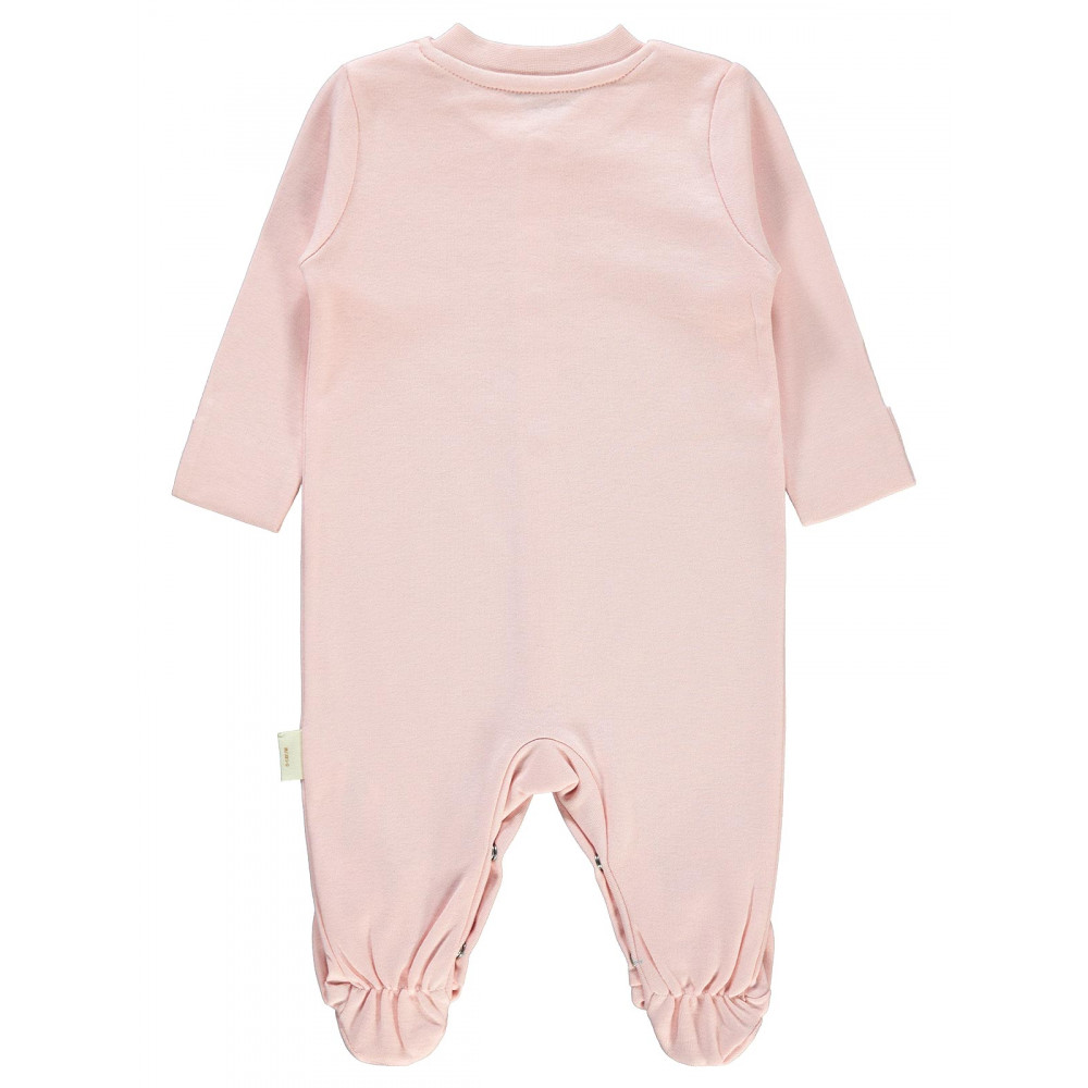 Η φωτογραφία δείχνει Ύφασμα - Υλικό: InterlockΜανίκι - Παντελόνι: Μποτάκια κάτωΤύπος γιακά: ΛαιμόκοψηΓένος: ΜωρόΑναλογία υφάσματος: (%100 βαμβάκι)