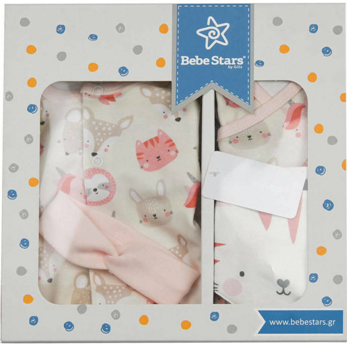 ΣΕΤ ΔΩΡΟΥ 5 ΤΕΜΑΧΙΩΝ BEBE STARS BUNNY 6-9M 3119-1