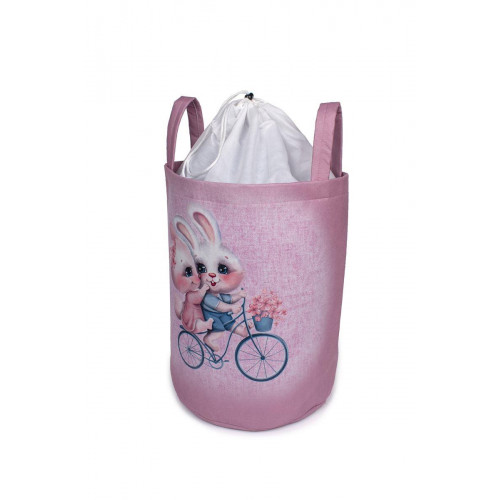DIMCOL Παιδικό Καλάθι Αποθήκευσης Best Friends 34 50X30X45 cm Ροζ Υφασμάτινο 31463608012
