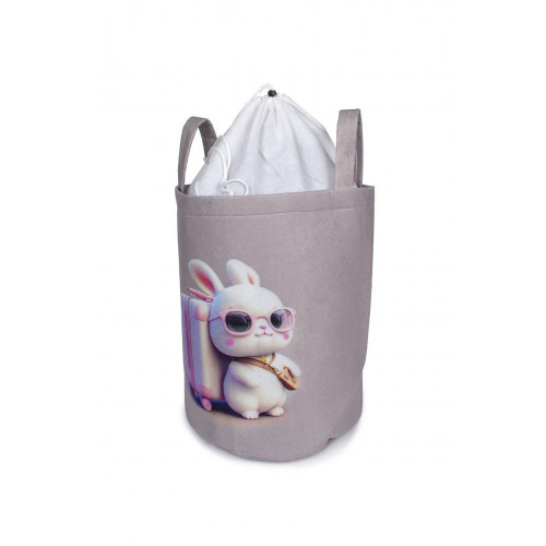 DIMCOL Παιδικό Καλάθι Αποθήκευσης Vacation 44 50X30X45 cm Έλεφαντ Υφασμάτινο 31463608016