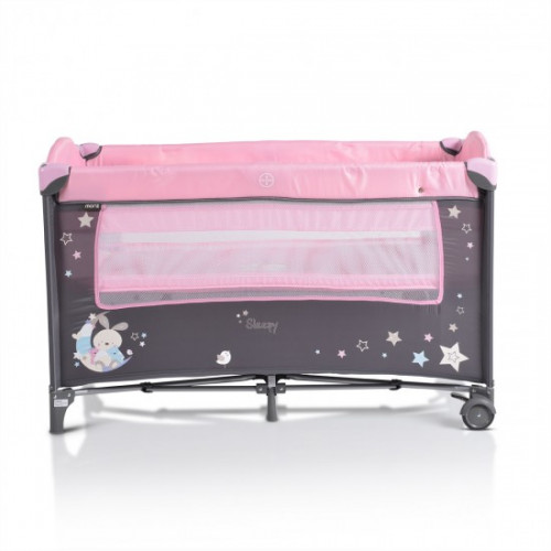 ΠΑΡΚΟΚΡΕΒΑΤΟ 2 ΕΠΙΠΕΔΩΝ MONI CANGAROO SLEEPY PINK 3800146248598 