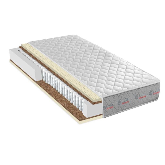 Η φωτογραφία δείχνει Χειροποίητο ανατομικό στρώμα κατασκευασμένο με pocket springs ελατήρια, ελαστικοποιημένο κοκοφοίνικα και latex.