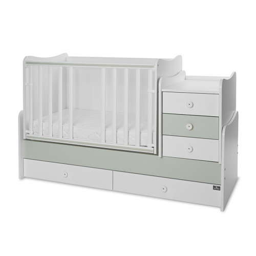 ΠΑΙΔΙΚΟ ΚΡΕΒΑΤΙ ΠΟΛΥΜΟΡΦΙΚΟ MAXI PLUS NEW 70/160 WHITE/MILKY GREEN 10150300040A