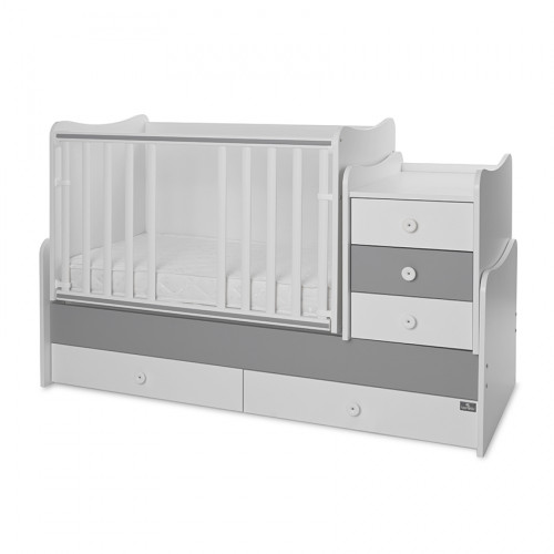 ΠΑΙΔΙΚΟ ΚΡΕΒΑΤΙ ΠΟΛΥΜΟΡΦΙΚΟ MAXI PLUS NEW 70/160 WHITE/STONE GREY 10150300041A