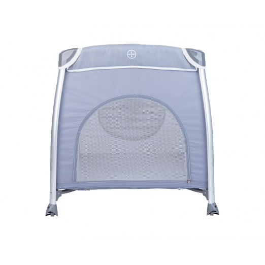 Παρκοκρέβατο της εταιρείας Kikka Boo κατασκευασμένο από αλουμίνιο.