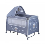 Παρκοκρέβατο της εταιρείας Kikka Boo κατασκευασμένο από αλουμίνιο.