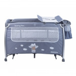 Παρκοκρέβατο της εταιρείας Kikka Boo κατασκευασμένο από αλουμίνιο.