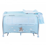 Παρκοκρέβατο της εταιρείας Kikka Boo κατασκευασμένο από αλουμίνιο.