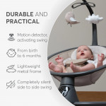 Η φωτογραφία δείχνει Ηλεκτρική Κούνια Ρηλάξ Kikka boo Twiddle Mint 2024Το Twiddle είναι εδώ με ένα ΝΕΟ σχέδιο! Η κούνια είναι ελαφριά και άνετη και είναι εντελώς αθόρυβη.