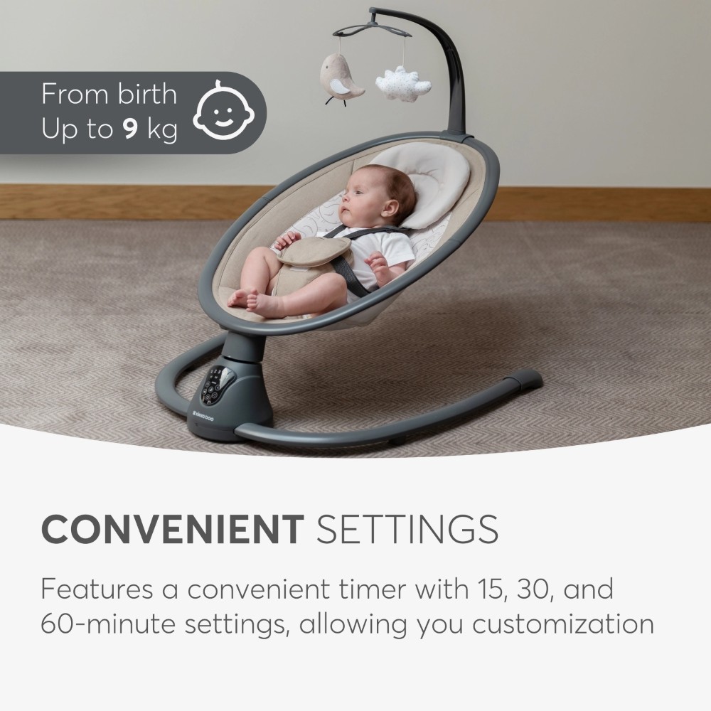 Ηλεκτρική Κούνια Ρηλάξ Kikka boo Twiddle Mint 2024Το Twiddle είναι εδώ με ένα ΝΕΟ σχέδιο! Η κούνια είναι ελαφριά και άνετη και είναι εντελώς αθόρυβη.