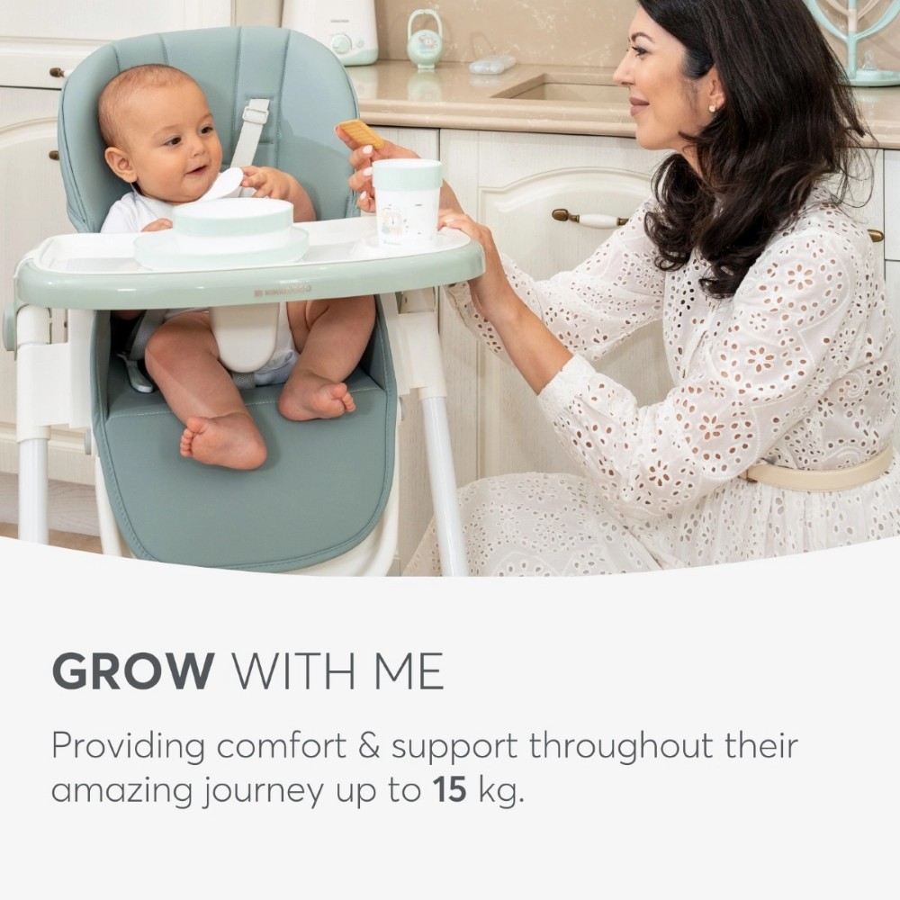 Η φωτογραφία δείχνει Καρεκλάκι φαγητού της εταιρείας Kikka κατάλληλο για βρέφη 6+ μηνών με μέγιστο βάρος τα 15 κιλά.