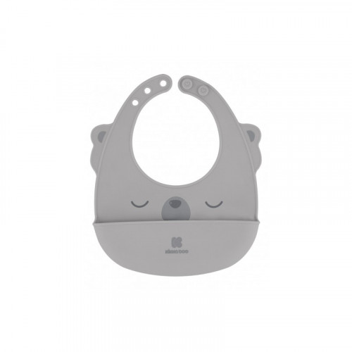 ΣΑΛΙΑΡΑ ΣΙΛΙΚΟΝΗΣ ΜΕ ΨΙΧΟΥΛΟΣΥΛΛΕΚΤΗ - KIKKA BOO SILICONE BIB GREY 31303030037