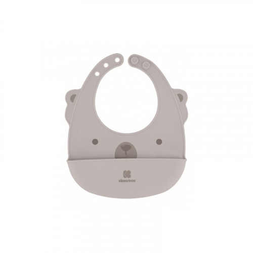ΣΑΛΙΑΡΑ ΣΙΛΙΚΟΝΗΣ ΜΕ ΨΙΧΟΥΛΟΣΥΛΛΕΚΤΗ - KIKKA BOO SILICONE BIB BEIGE 31303030036