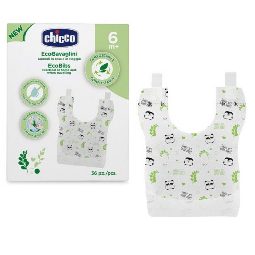 ΣΑΛΙΑΡΑ ΧΑΡΤΙΝΗ ΜΙΑΣ ΧΡΗΣΗΣ ΒΙΟΔΙΑΣΠΩΜΕΝΗ CHICCO ECO MEAL 6+M 36ΤΜΧ F03-10399-00
