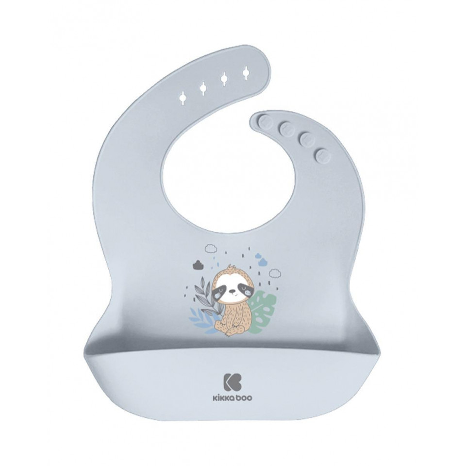 Η φωτογραφία δείχνει Μεγάλη τσέπη για την σύλληψη ψίχουλων, σχεδιασμένη για να συλλέγει διαρροές, ντρίμπλα και φαγητό κατά τη διάρκεια του ταΐσματος του μωρού.