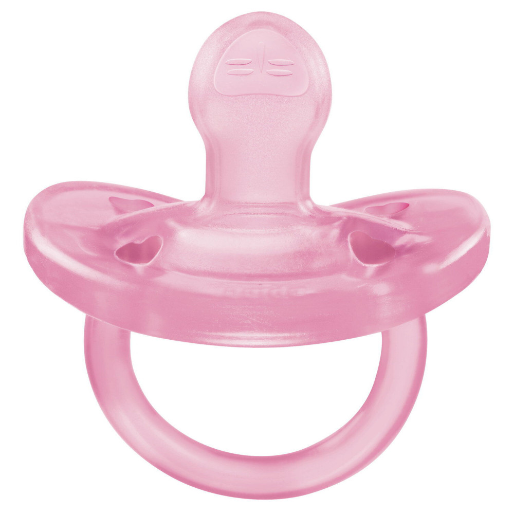 Η φωτογραφία δείχνει Chicco Πιπίλα Όλο Σιλικόνη PhysioForma Soft Ροζ Για 6-16 ΜηνώνΕξαιρετικά απαλή και λεπτή στο δέρμα του μωρού.