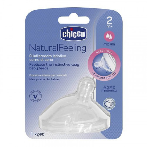 ΘΗΛΗ ΣΙΛΙΚΟΝΗΣ ΜΕΤΡΙΑΣ ΡΟΗΣ CHICCO NATURAL FEELING 1 TEM 2+M B50-81023-10