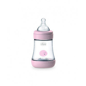 ΠΛΑΣΤΙΚΟ ΜΠΙΜΠΕΡΟ ΜΕ ΘΗΛΗ ΣΙΛΙΚΟΝΗΣ CHICCO PERFECT 5 150ml PINK 0+ A60-20211-10