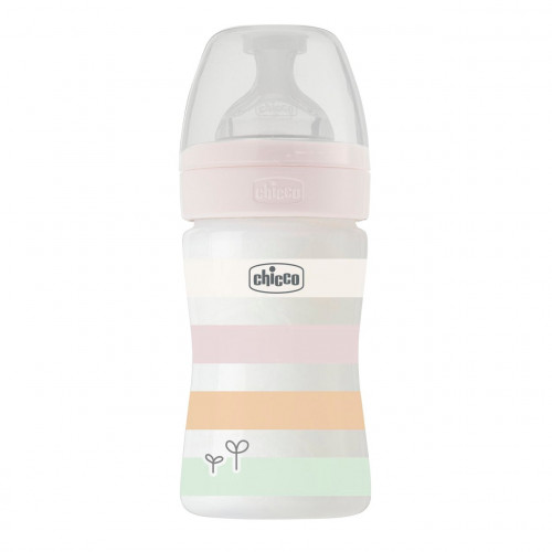 CHICCO ΜΠΙΜΠΕΡΟ ΠΛΑΣΤΙΚΟ GIRL WELL BEING 150ML 0Μ+ ΘΗΛΗ ΣΙΛΙΚΟΝΗΣ A60-28611-11