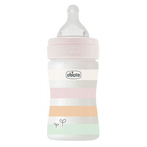 CHICCO ΜΠΙΜΠΕΡΟ ΠΛΑΣΤΙΚΟ GIRL WELL BEING 150ML 0Μ+ ΘΗΛΗ ΣΙΛΙΚΟΝΗΣ A60-28611-11