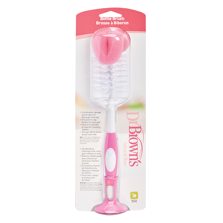 Η φωτογραφία δείχνει Βούρτσα καθαρισμού μπιμπερό χρωματιστέςΑπόλυτα εργονομική βούρτσα καθαρισμού μπουκαλιών με μοντέρνα σχεδίαση και χαρούμενα χρώματα.
