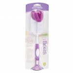 Η φωτογραφία δείχνει Βούρτσα καθαρισμού μπιμπερό χρωματιστέςΑπόλυτα εργονομική βούρτσα καθαρισμού μπουκαλιών με μοντέρνα σχεδίαση και χαρούμενα χρώματα.