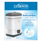 Ηλεκτρικός Αποστειρωτής και ΣτεγνωτήριοΑποστειρώνει και στεγνώνει έως και έξι μπιμπερό σε 55 λεπτά.