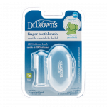 Η φωτογραφία δείχνει Βρεφική δακτυλική οδοντόβουρτσα σιλικόνηςΤοποθετήστε τη δακτυλική οδοντόβουρτσα γύρω από το δείκτη του ενηλίκου.