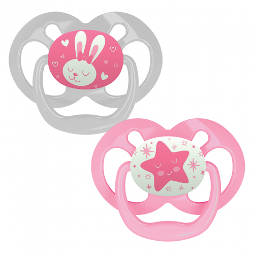 DR. BROWN'S Πιπίλα νυχτός Advantage κορίτσι, επίπεδο 2, 6-18 μηνών (2 τεμ.) PA 22003