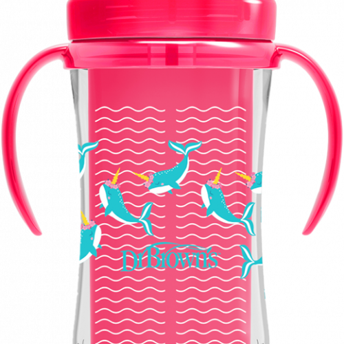 DR. BROWN'S Κύπελλο θερμός με καλαμάκι 300 ml κορίτσι TC 01201