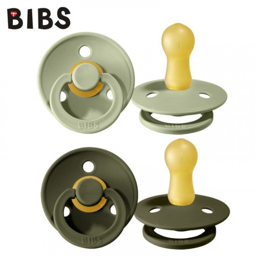 BIBS ΠΙΠΙΛΕΣ COLOUR ROUND-2 PACK-SAGE/HUNTER GREEN No1 110212