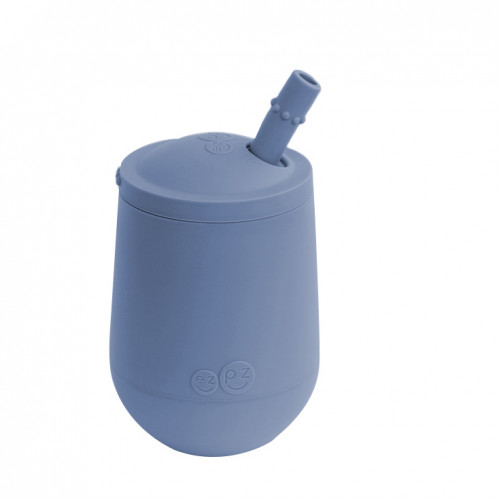 Ezpz Εκπαιδευτικό ποτήρι Mini Cup 12+ καλαμάκι Indigo MS-I2159U