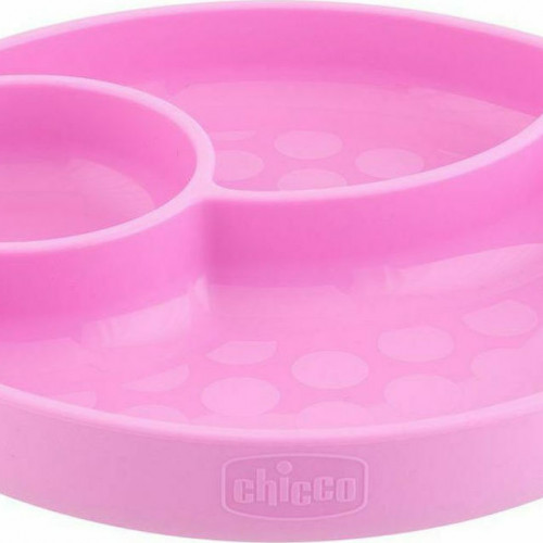 CHICCO ΠΙΑΤΑΚΙ ΣΙΛΙΚΟΝΗΣ ΜΕ ΧΩΡΙΣΜΑΤΑ 12Μ+ ΡΟΖ F05-10216-10
